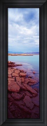 Framed Shore waters, Lake Mead, Nevada, USA Print