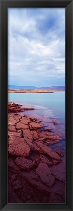 Framed Shore waters, Lake Mead, Nevada, USA Print