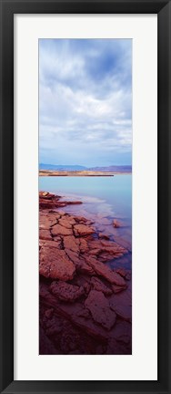 Framed Shore waters, Lake Mead, Nevada, USA Print