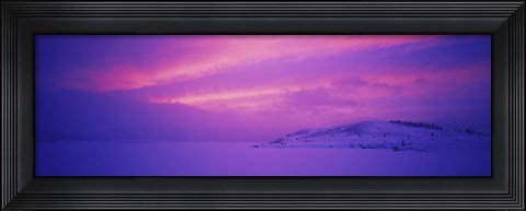 Framed Panguitch Lake at sunset, Utah, USA Print