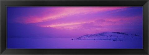 Framed Panguitch Lake at sunset, Utah, USA Print