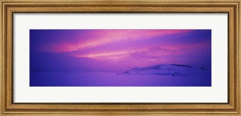Framed Panguitch Lake at sunset, Utah, USA Print