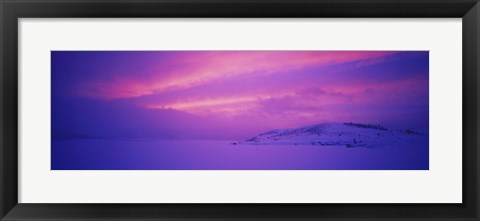 Framed Panguitch Lake at sunset, Utah, USA Print