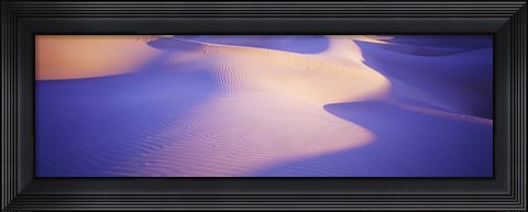 Framed Sand dunes at sunset, Stovepipe Wells, Death Valley, California, USA Print