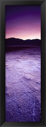 Framed Salt Flat at Sunset, Death Valley, California Print