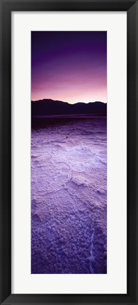 Framed Salt Flat at Sunset, Death Valley, California Print