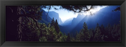 Framed Tunnel View Point at sunrise, Yosemite National Park, California, USA Print