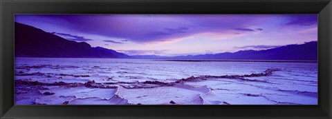 Framed Salt Flat at Sunset, Death Valley, California (horizontal) Print