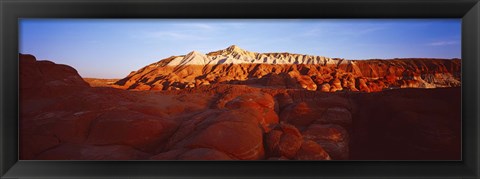 Framed Badlands at sunset, Escalante, Utah, USA Print