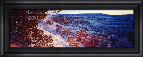 Framed Snow in Bryce Canyon National Park, Utah, USA Print