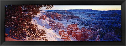 Framed Snow in Bryce Canyon National Park, Utah, USA Print