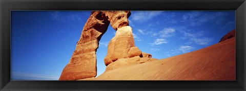 Framed Low angle view of Delicate Arch, Arches National Park, Utah, USA Print