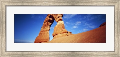 Framed Low angle view of Delicate Arch, Arches National Park, Utah, USA Print