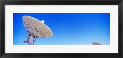 Framed Radio telescope satellite dishes of the Very Large Array on the Plains of San Agustin, Socorro, New Mexico, USA Print