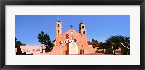 Framed Church in a city, San Miguel Mission, Socorro, New Mexico, USA Print