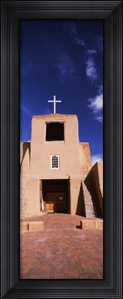 Framed Facade of a church, San Miguel Mission, Santa Fe, New Mexico, USA Print