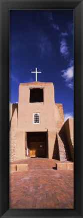 Framed Facade of a church, San Miguel Mission, Santa Fe, New Mexico, USA Print