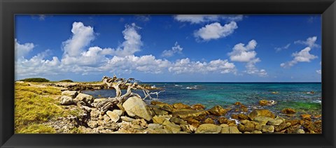 Framed Rocks at the coast, Aruba Print