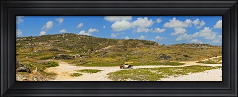 Framed Rugged eastern side of an island, Aruba Print