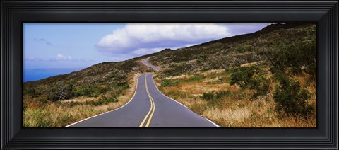 Framed Road passing through hills, Maui, Hawaii, USA Print