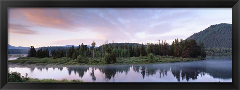 Framed USA, Wyoming, Grand Teton Park, Ox Bow Bend Print