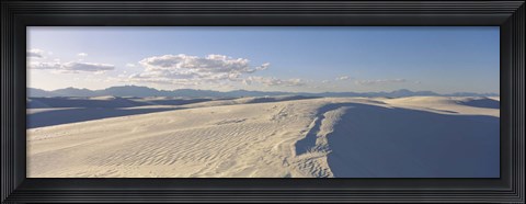 Framed Sand dunes in desert, White Sands National Monument, Alamogordo, Otero County, New Mexico, USA Print
