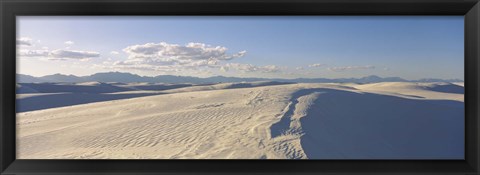 Framed Sand dunes in desert, White Sands National Monument, Alamogordo, Otero County, New Mexico, USA Print