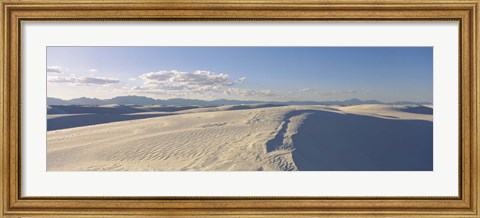 Framed Sand dunes in desert, White Sands National Monument, Alamogordo, Otero County, New Mexico, USA Print
