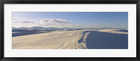 Framed Sand dunes in desert, White Sands National Monument, Alamogordo, Otero County, New Mexico, USA Print