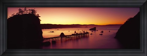 Framed Sunrise on Trinidad Bay, Trinidad, Humboldt County, California, USA Print