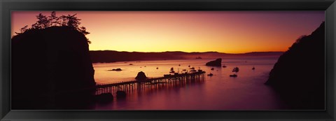 Framed Sunrise on Trinidad Bay, Trinidad, Humboldt County, California, USA Print