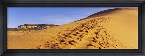 Framed Sand dunes in the desert, Coral Pink Sand Dunes State Park, Utah, USA Print