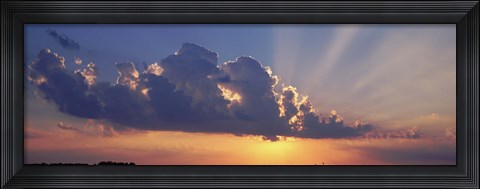 Framed Sunset, Marion County, Illinois, USA Print