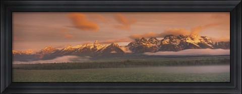 Framed Snowy Mountains, Grand Teton National Park, Wyoming Print