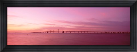 Framed Dawn, Chesapeake Bay Bridge, Maryland, USA Print