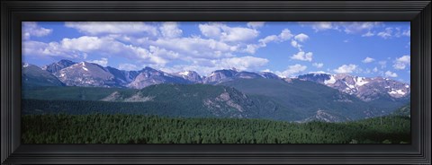 Framed Mountains fr Beaver Meadows Rocky Mt National Park CO USA Print