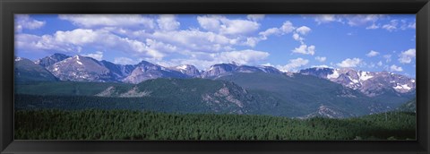 Framed Mountains fr Beaver Meadows Rocky Mt National Park CO USA Print