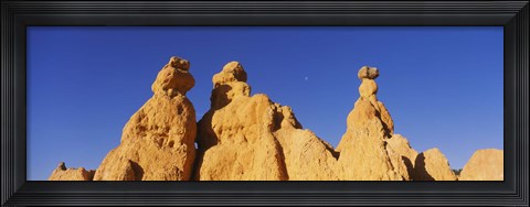 Framed Low angle view of rock formations, Queens Garden, Bryce Canyon National Park, Utah, USA Print