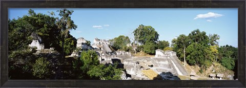 Framed Old Temple In The Forest, Tikal, Guatemala Print
