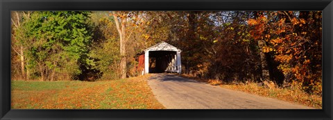 Framed Melcher Covered Bridge Parke Co IN USA Print