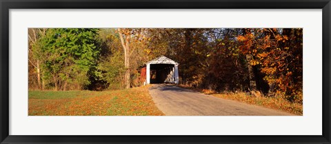 Framed Melcher Covered Bridge Parke Co IN USA Print