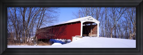 Framed Neet Covered Bridge Parke Co IN USA Print
