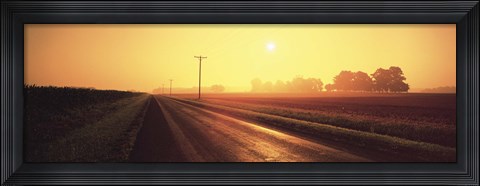 Framed Sunrise Road Maryland USA Print