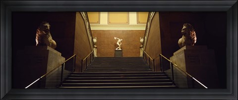 Framed Low angle view of staircase, British Museum, London, England Print