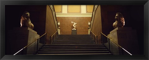 Framed Low angle view of staircase, British Museum, London, England Print