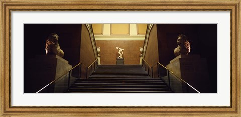 Framed Low angle view of staircase, British Museum, London, England Print