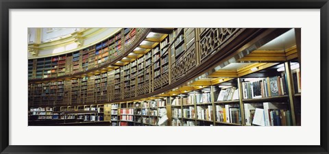 Framed Bookcase in a library, British Museum, London, England Print