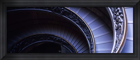 Framed Spiral Staircase, Vatican Museum, Rome, Italy Print