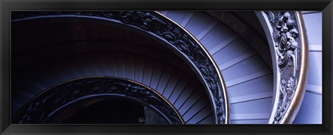 Framed Spiral Staircase, Vatican Museum, Rome, Italy Print