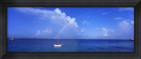 Framed Sailboat Bonaire Netherlands Antilles Print
